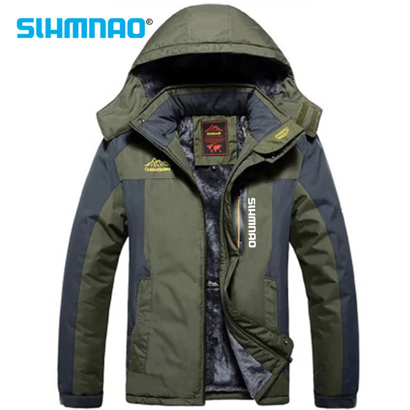 Winter fishing jacket, snow skiing jacket, windproof and waterproof.