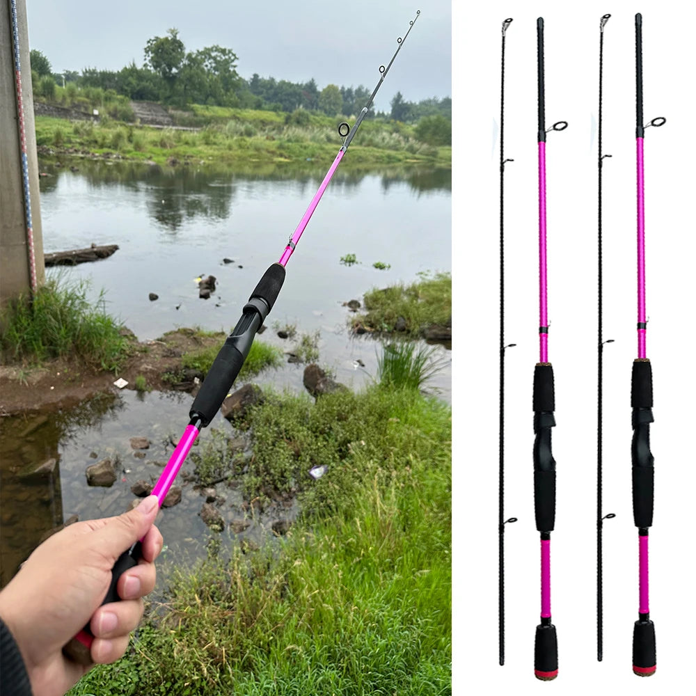 Portable Carbon Lure Fishing Rod and Reel Combo 1.65/1.8m High Speed 5.2:1 Spinning Fishing Reel With Line