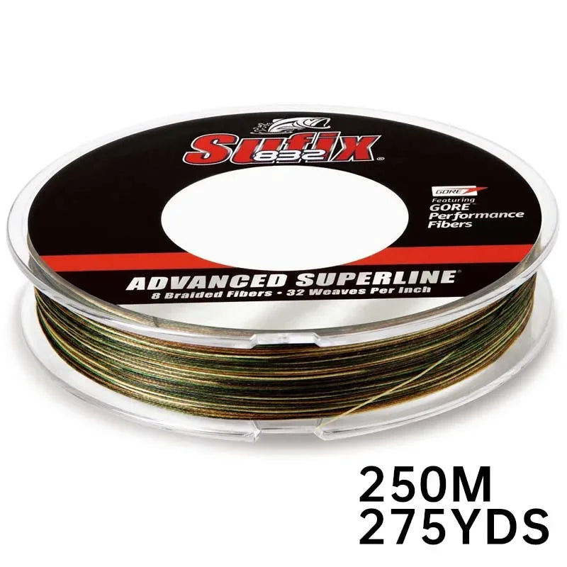 Sufix 832 Braided 8X braid Fishing Line 120M/250M