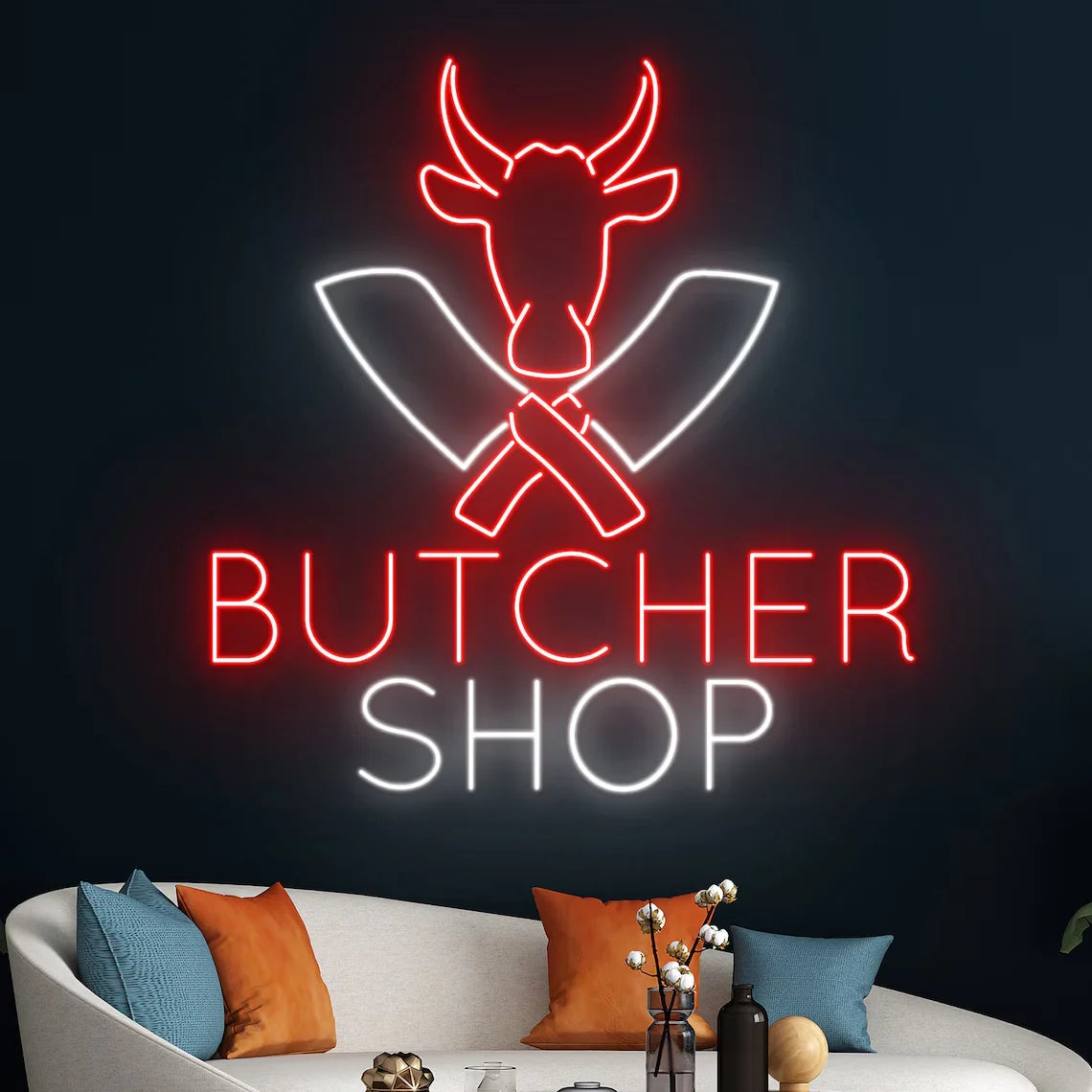 Meat Shop Neon Sign