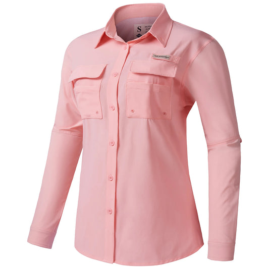 BASSDASH Women's Safari Long Sleeve Fishing Shirts UPF 50