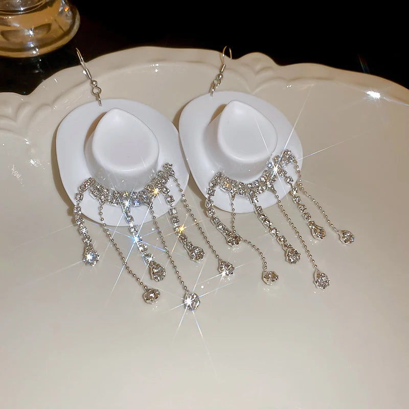 Cowboy Hat Earrings Western Style