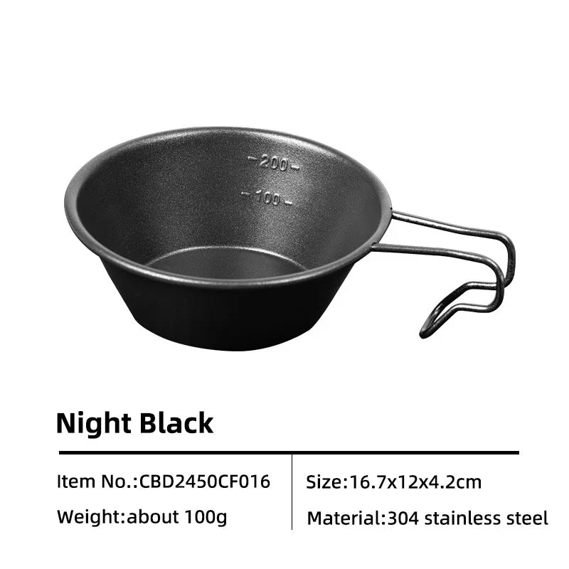 Blackdog Outdoor Sherpa Bowl Camp Bowl Portable Camping Picnic BBQ Stainless Steel Cutlery