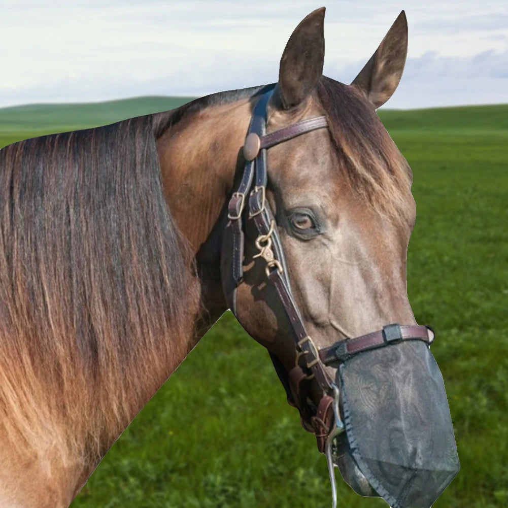 Horse Nose Mosquito Protection Mesh Breathable Horse Fly Mask Horse Nose Cover Protector for Horse Face Protection