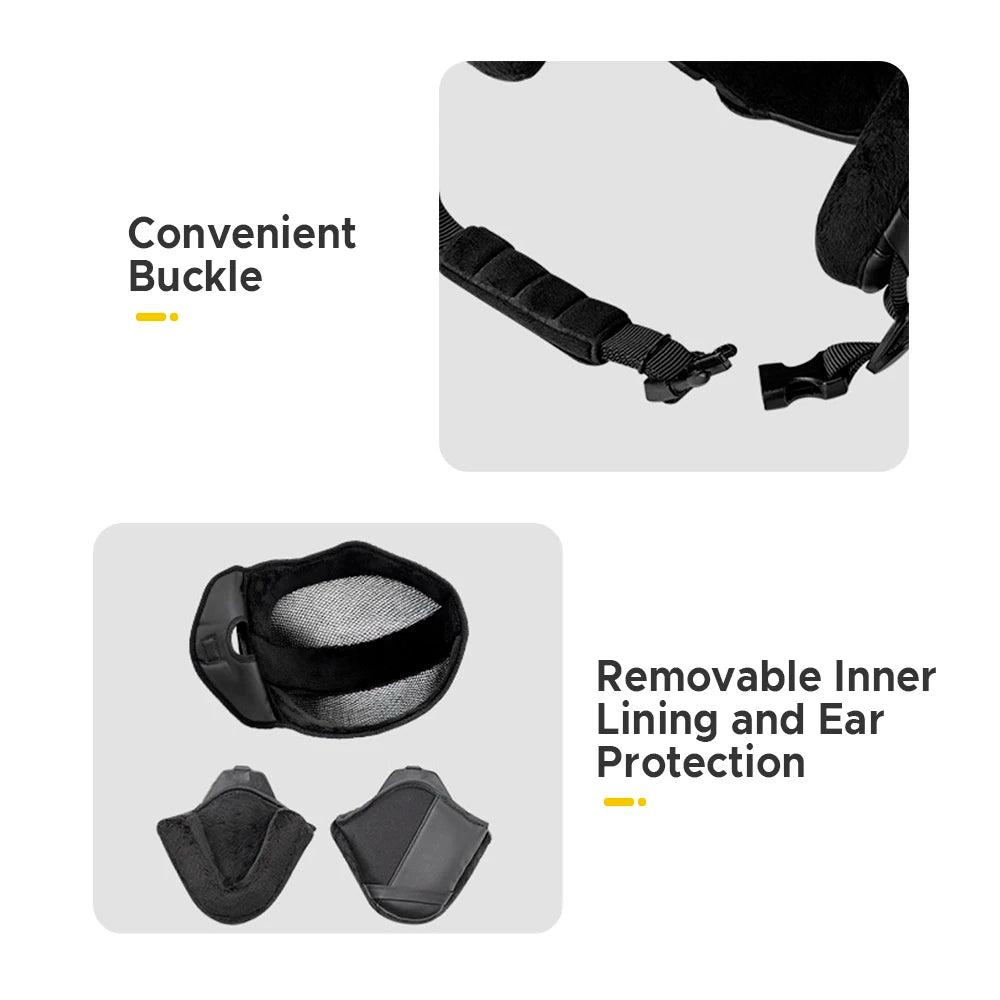 LIXADA Integrated Ski Helmet Men and Women Snowboard Helmet with Removable Visor Goggles Men and Women ‘s Snowboard Wear