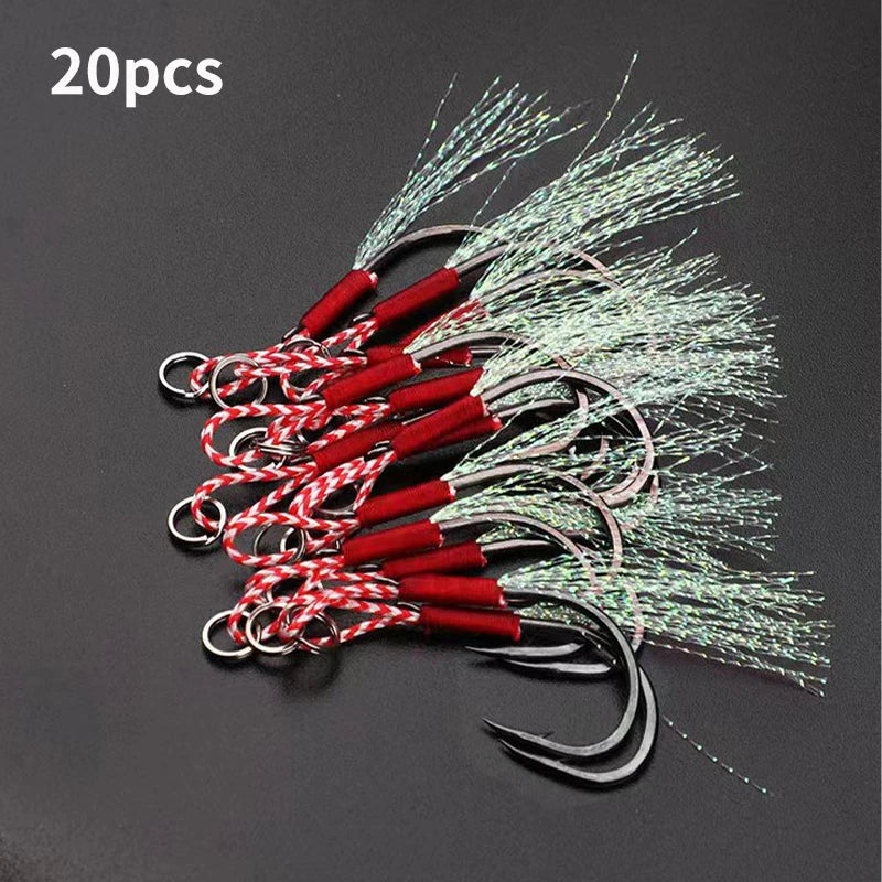 10PCS/Lot Carbon Steel Jig Stingers Hooks