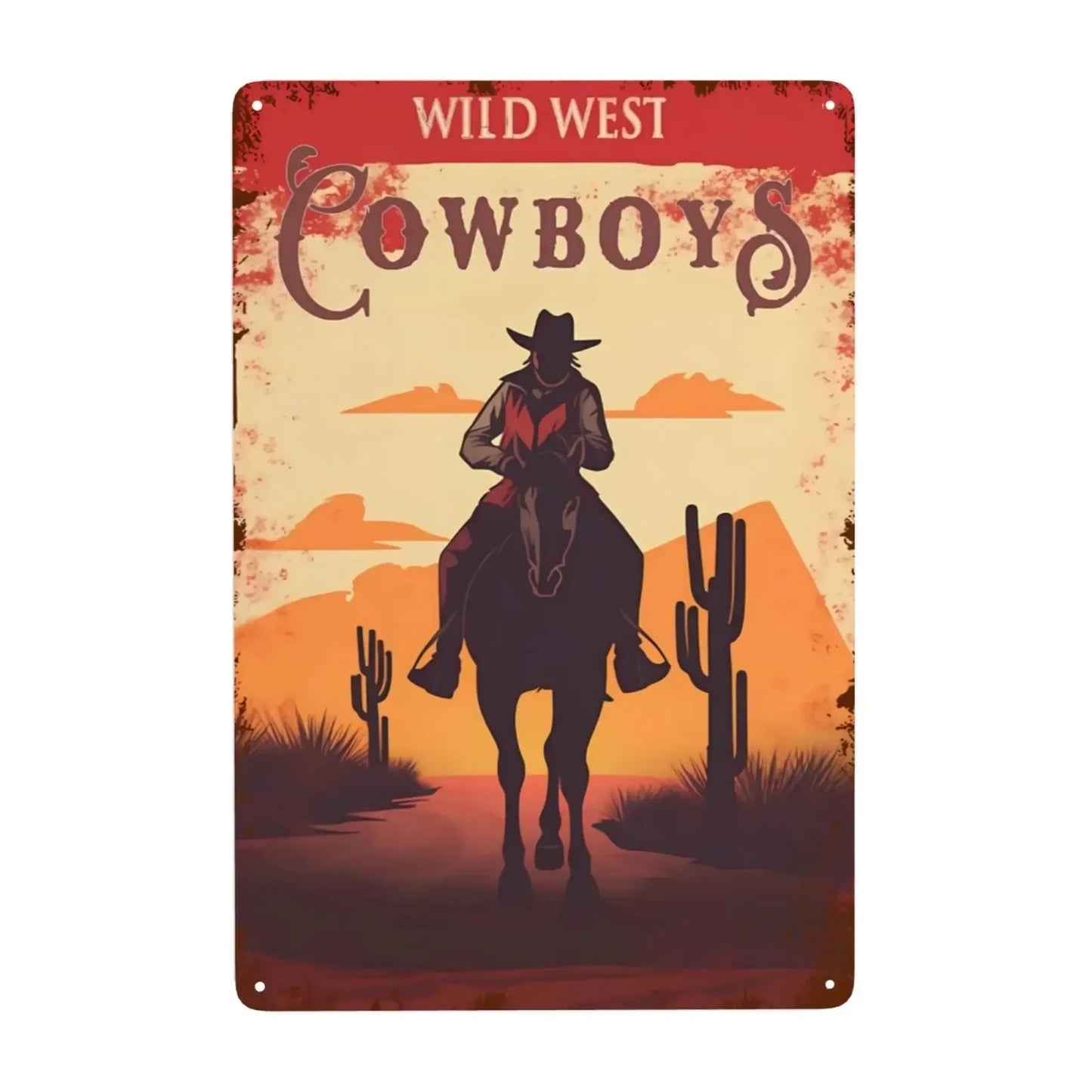 Cowboy Tin Signs House/Stables/Bar