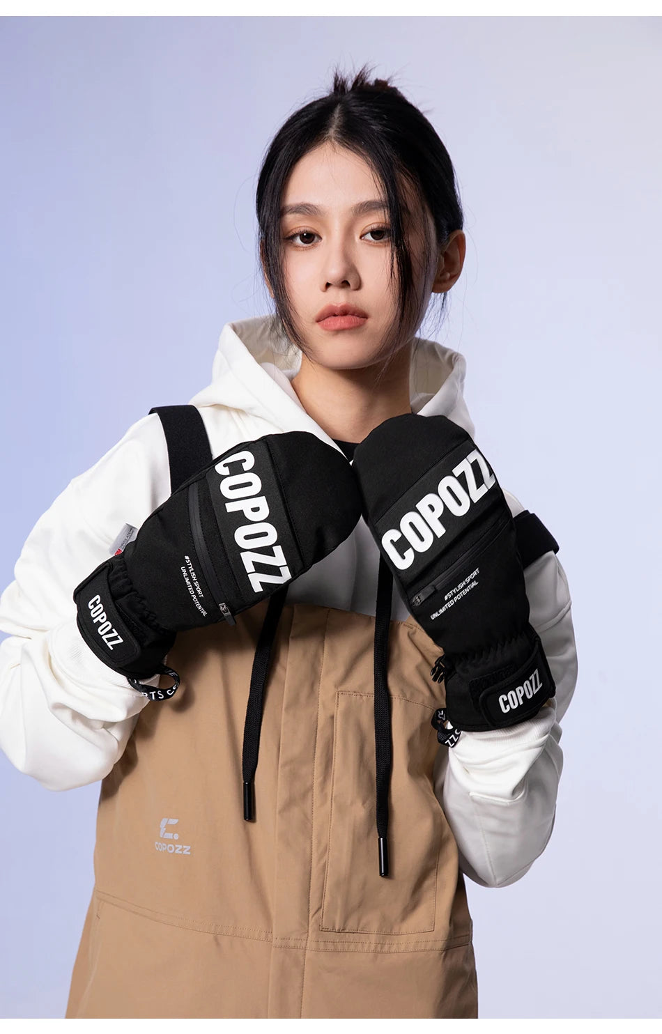 COPOZZ Upgrade Thicken Ski Gloves Winter Men Women 3M Thinsulate Thermal Snowboard Gloves Waterproof Warm Mittens Ski Gloves