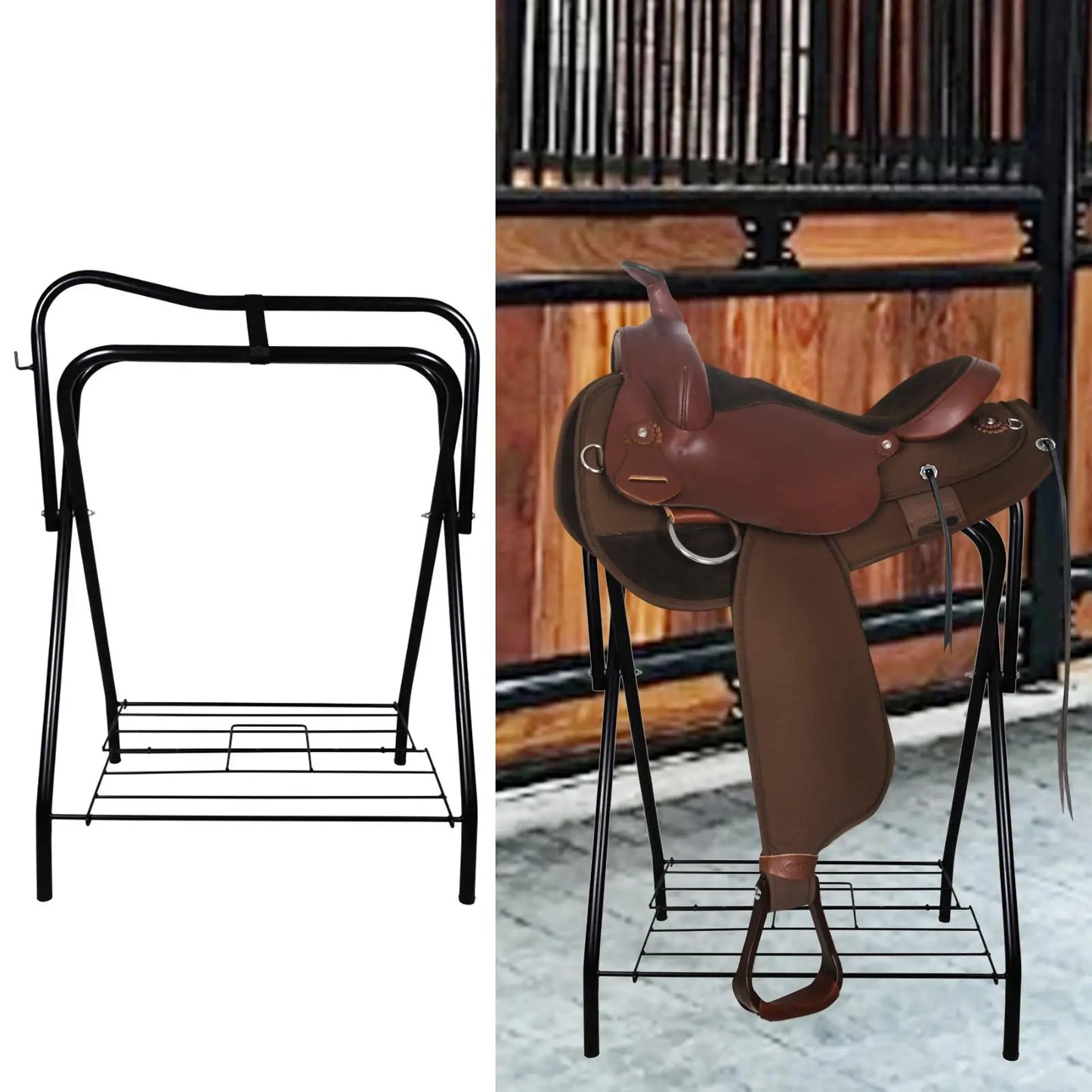 Portable Steel Saddle Rack