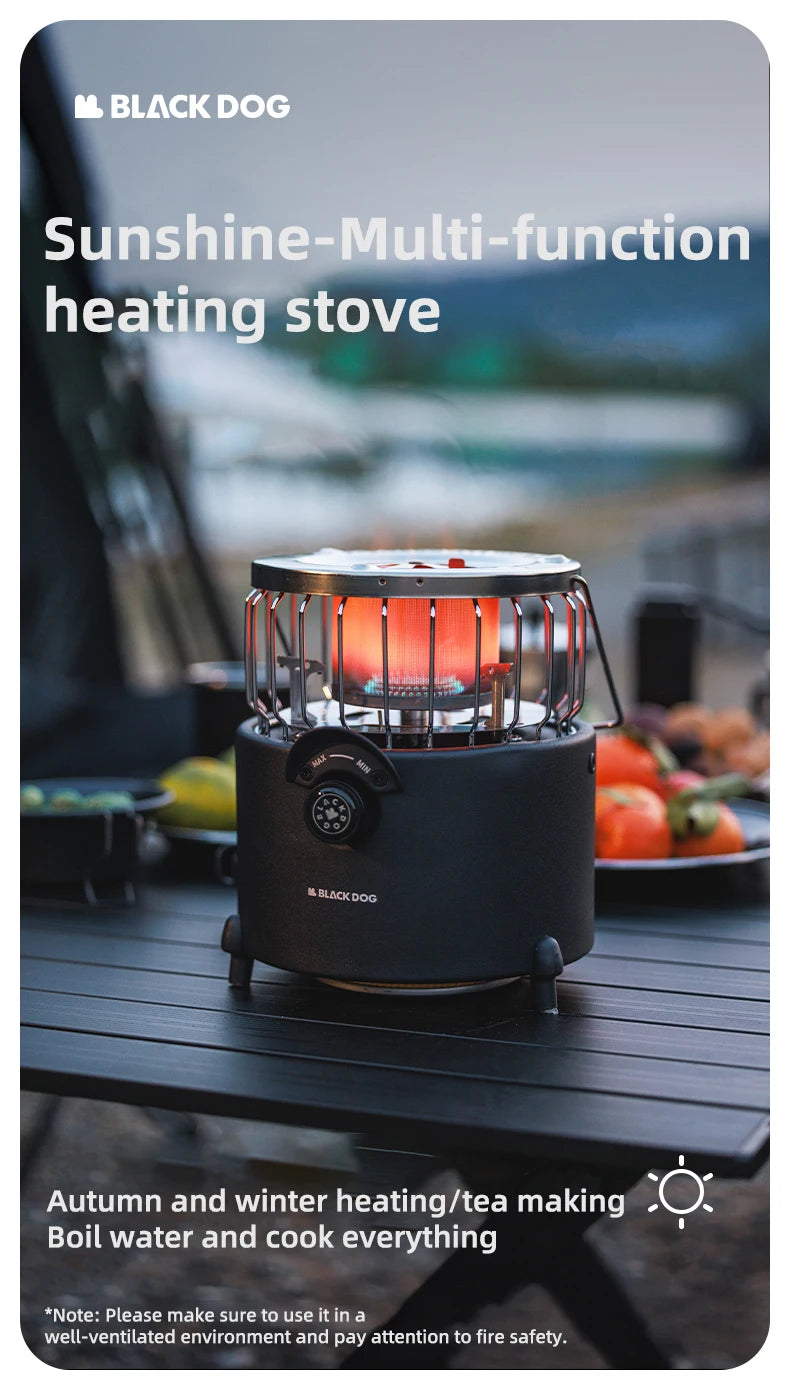 Naturehike BLACKDOG Multifunctional Heating Stove 2480W High Power Outdoor Winter Heater Gas Stove Camping Liquefied Burner