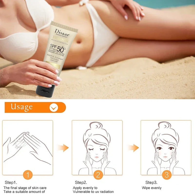 SPF50 Body Sunscreen Facial Whitening Sun Cream Sunblock Skin Protective Cream Anti-Aging Oil-control Moisturizing Body Lotion