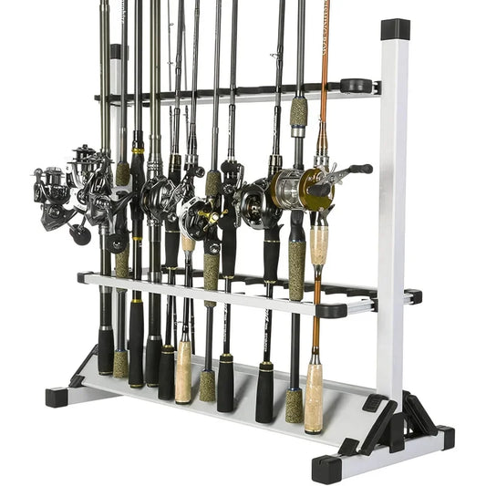 Aluminum Fishing Rack 12/24 Rod Capacity