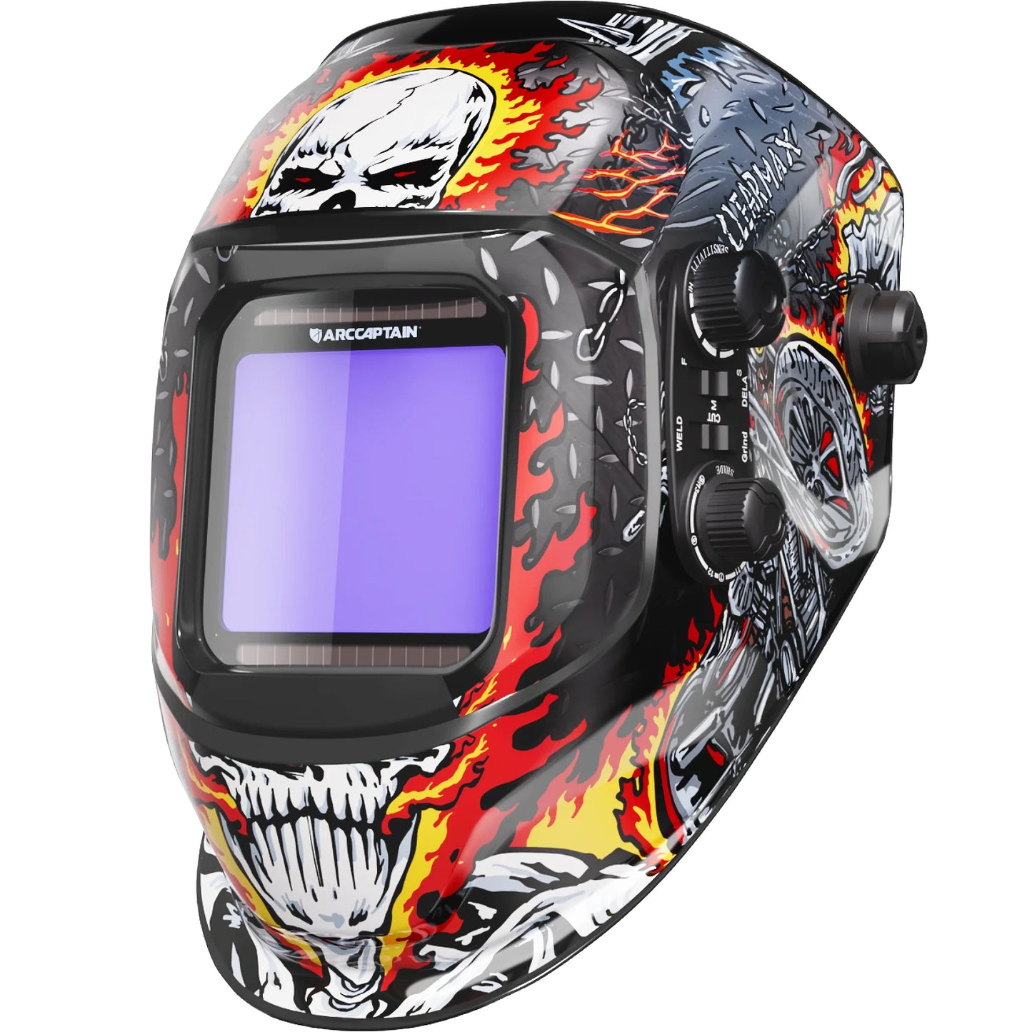 ARCCAPTAIN Welding Helmet Auto Darkening Welding Mask 4 Sensors Solar Cell Powered For TIG MIG ARC Welder