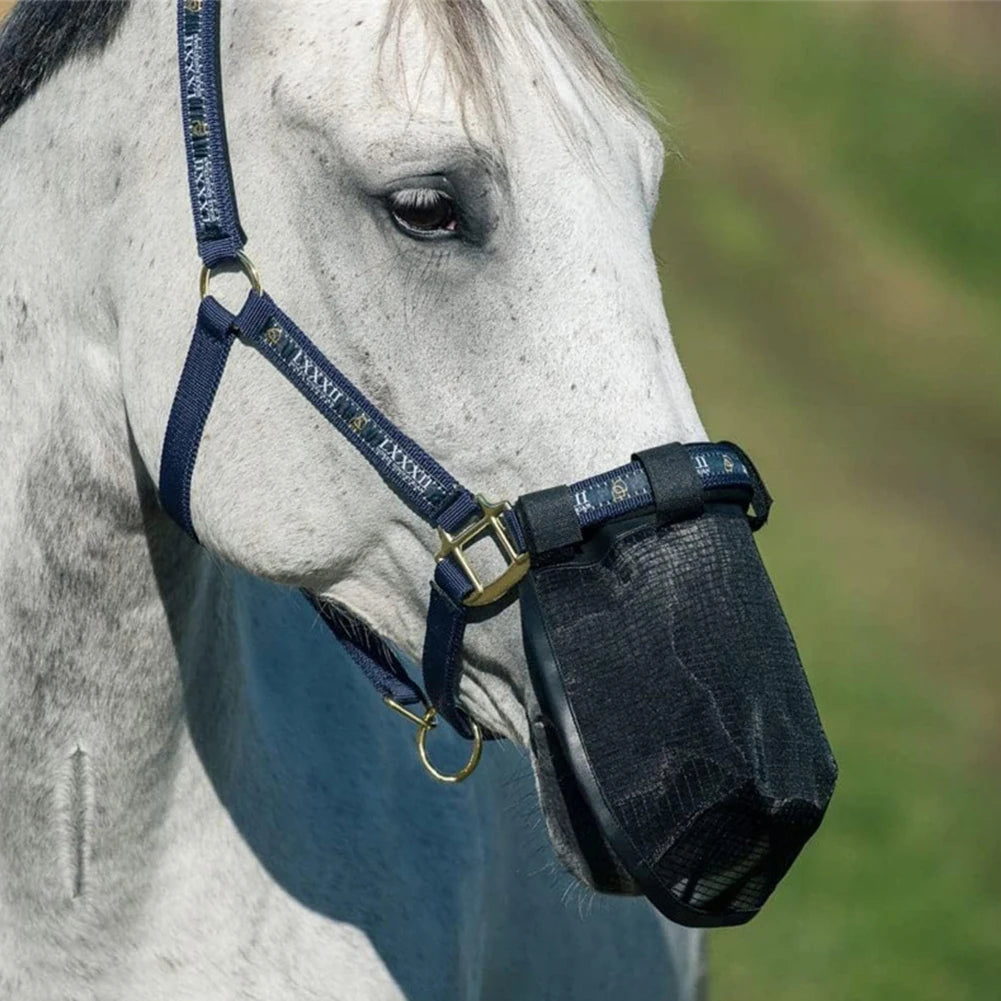 Horse Nose Mosquito Protection Mesh Breathable Horse Fly Mask Horse Nose Cover Protector for Horse Face Protection