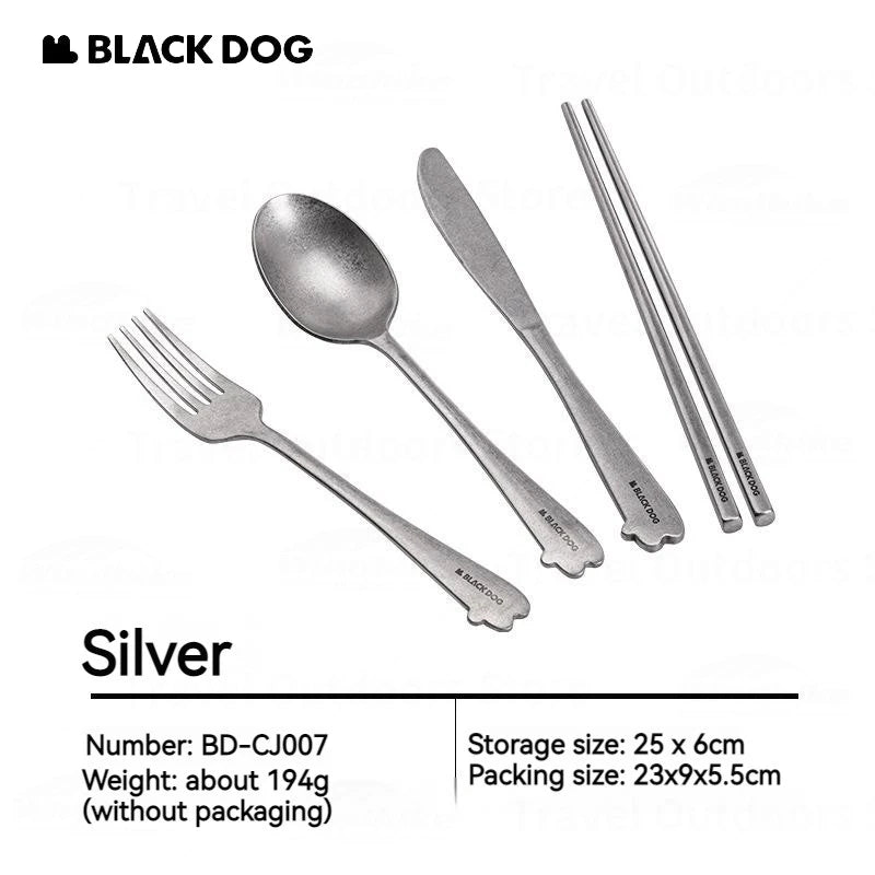 Naturehike Blackdog Tableware Set Stainless Steel Cutlery