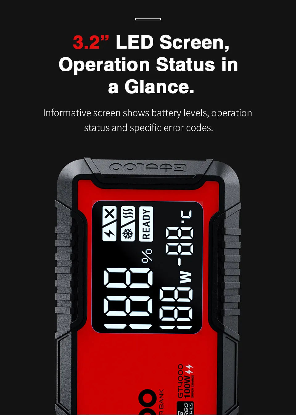 GOOLOO 12V Car Jump Starter 4000A Car Battery Starter 24000mAh Portable Power Bank Booster Auto Starting Device Emergency Start