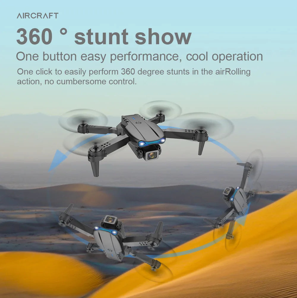 E99Pro Drone HD Professional 4k drone Dual Camera WIFI fpv Aircraft Quadcopte Obstacle Avoidance Aerial Photography Drone