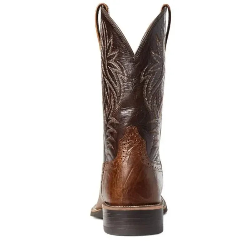 Men's High Roller Cowboy Boots Square Toe Pull Ons