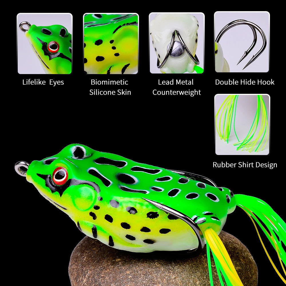 1 Pcs 5G 9G 13G 17.5G Frog Lure Top Water Bass/ Barramundi