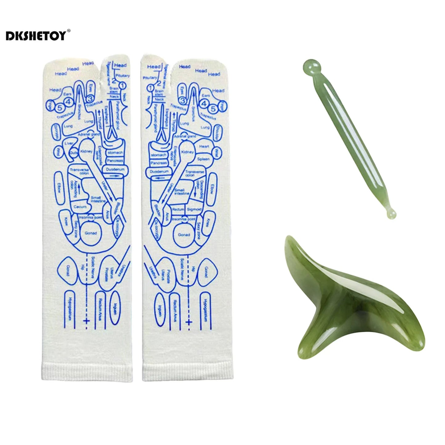 1 set Foot Massage Acupuncture Point Socks Muscle Relaxation Massager Relieve Tired Feet Socks Reflexology Sock Foot Point Tool