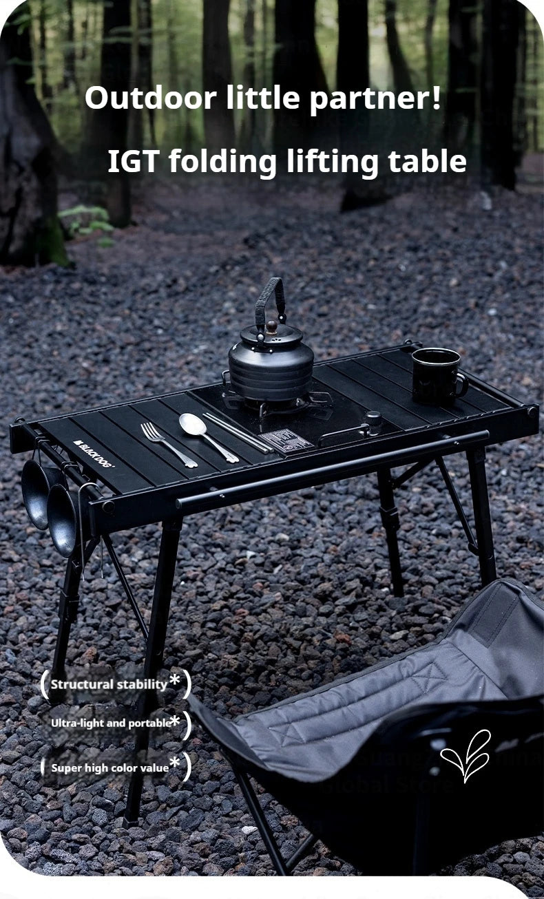 Naturehike Blackdog  Folding Aluminum Adjustable BBQ Table Lightweight Portable Outdoor