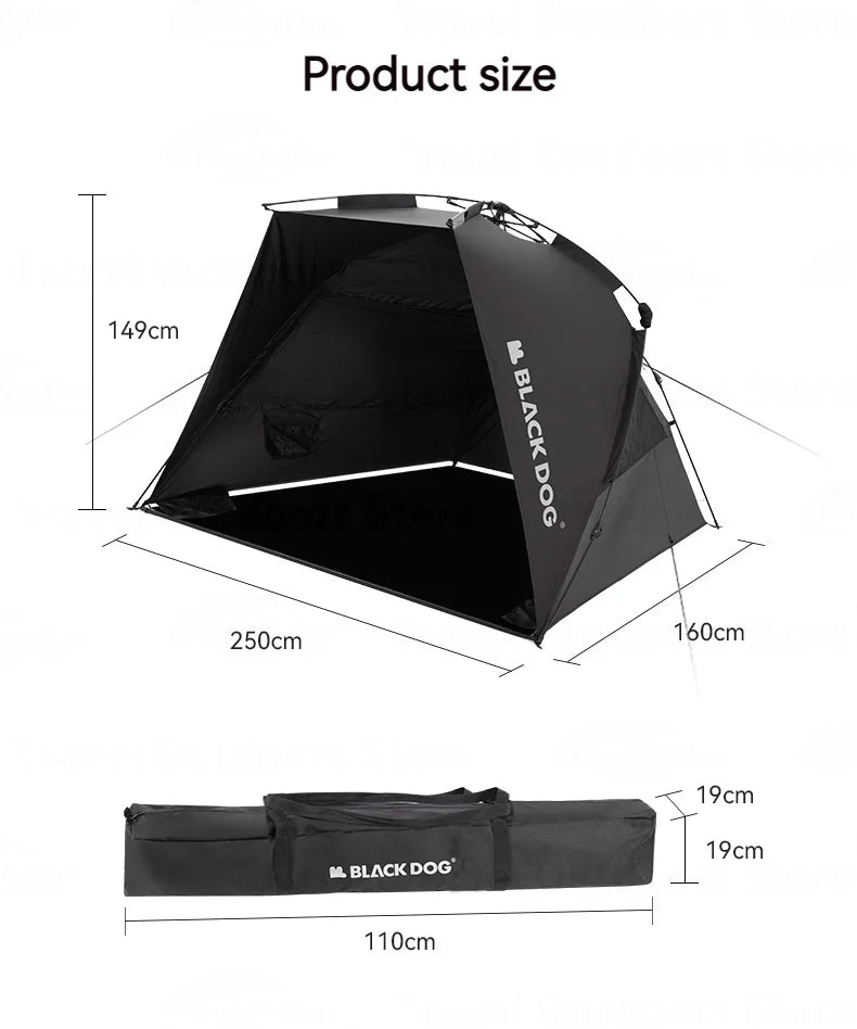 Naturehike BLACKDOG 150D Waterproof Automatic Beach Shell Sun Protection