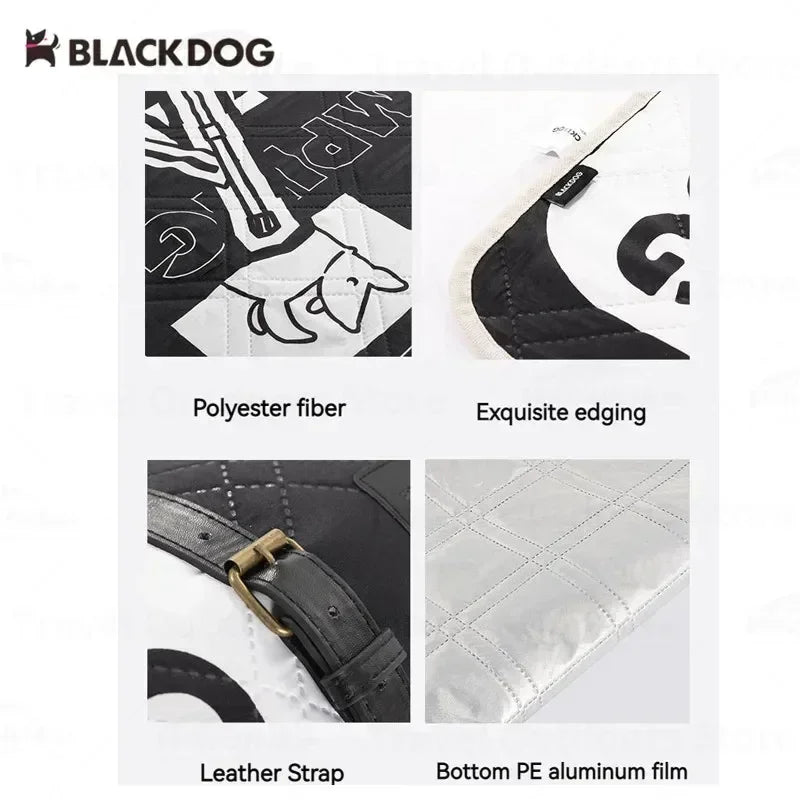 BLACK DOG Waterproof 200x200cm Portable Camping Mat 1.69kg Ultralight Picnic Pad Bottom PE Aluminum Film Waterproof Travel Mat