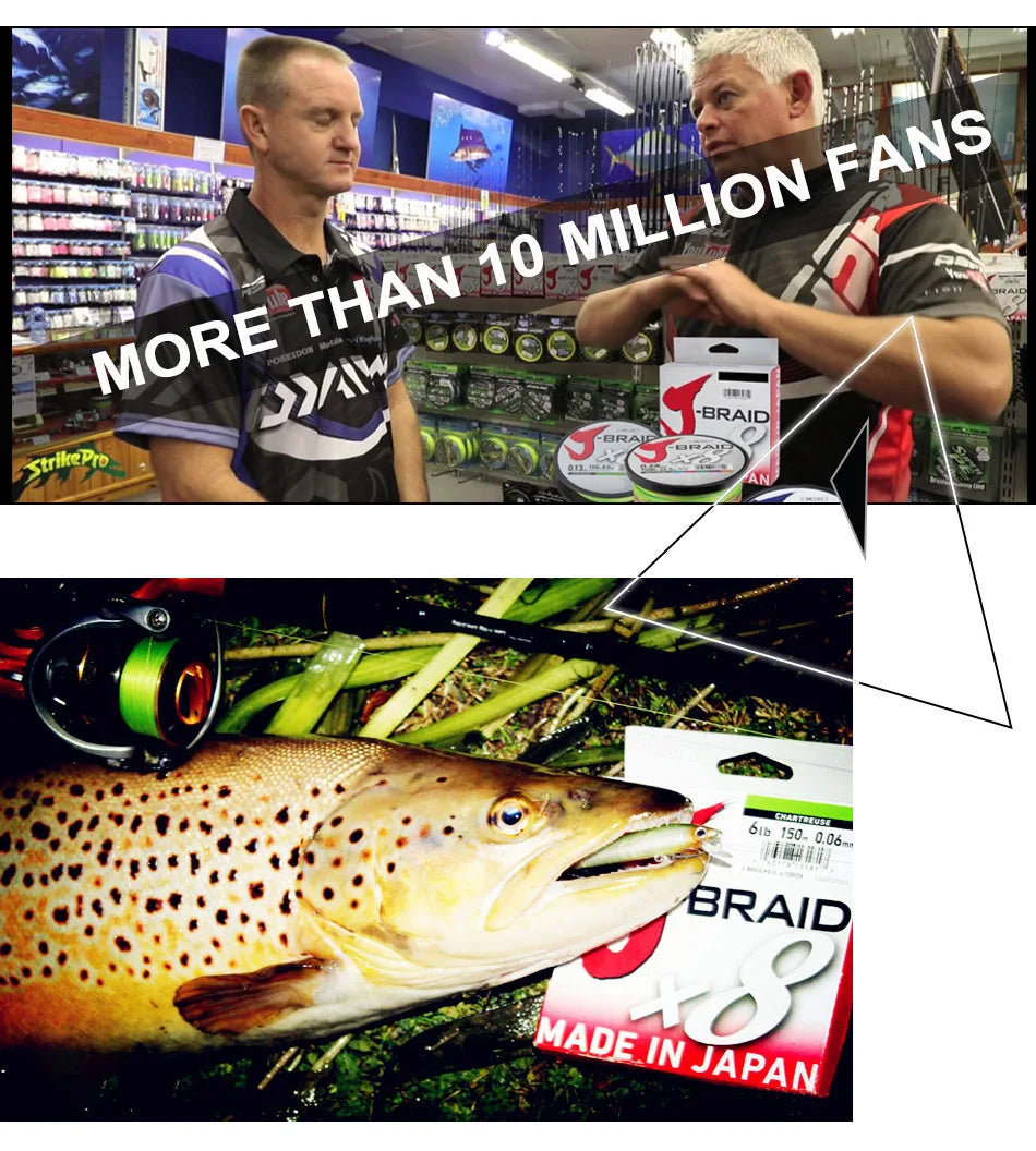 DAIWAPE 8 Braided Fishing Line - Length:500m/550yds, 30-80lb, Diameter:0.2-0.35mm Japan PE braided line J-Braid Line SEA FISHING