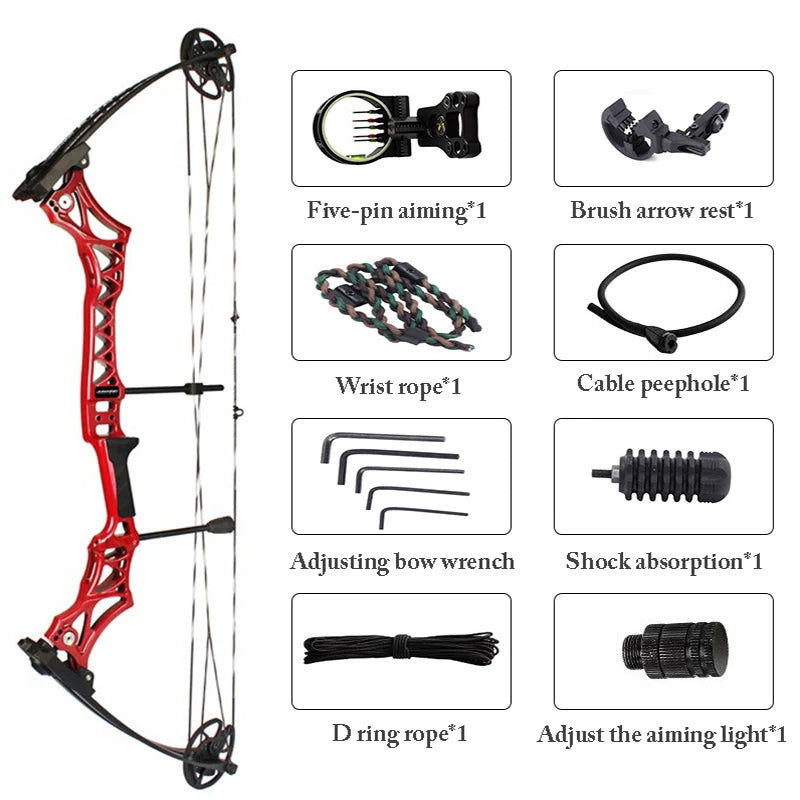 JUNXING M108 Compound Bow 30-55lbs Hunting Fishing Competition Compound Bow Archery