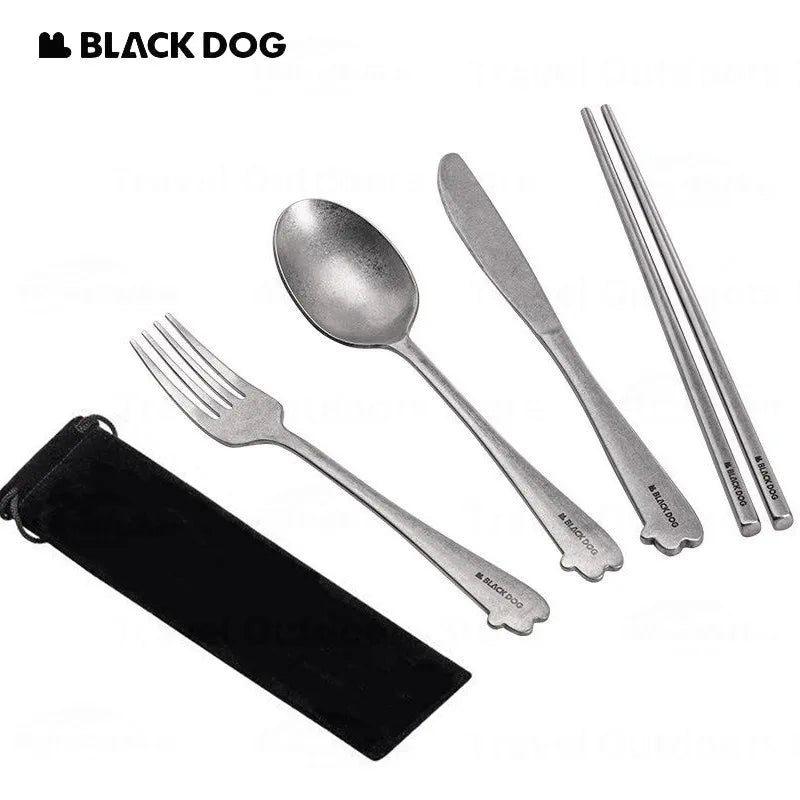 Naturehike Blackdog Tableware Set Stainless Steel Cutlery