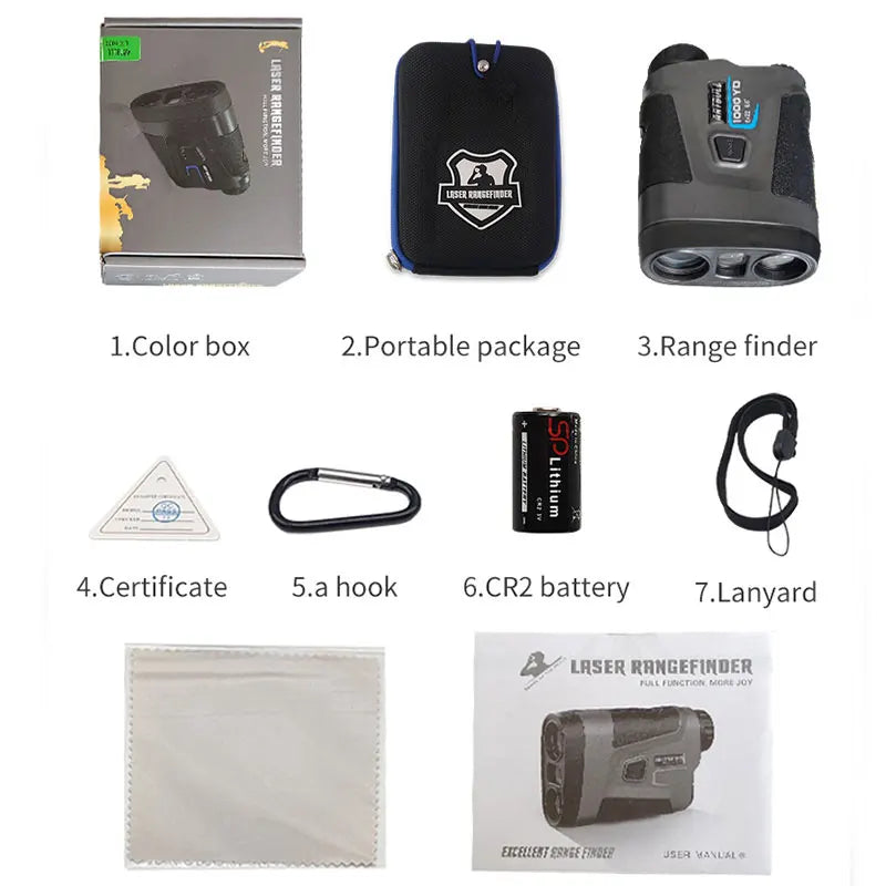 ARTBULL  Laser Rangefinder 1000M 650M Telescope with Flag-Lock Slope Pin Distance Meter for Hunting Monocular