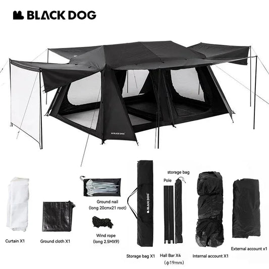 Naturehike BLACKDOG Cabin Tent Camping Automatic Family Tent for 5-8 People