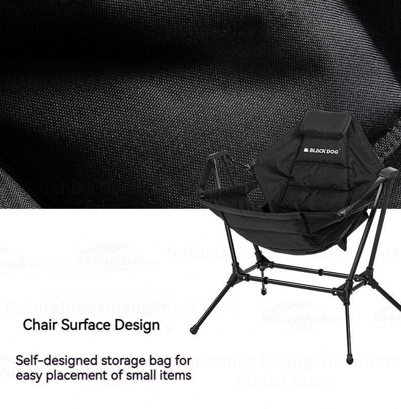 Naturehike BLACKDOG Rocking Chair Folding Portable Detachable Adjustable Outdoor Camping Travel Recliner Aluminum