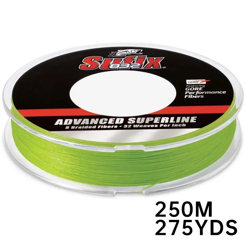 Sufix 832 Braided 8X braid Fishing Line 120M/250M