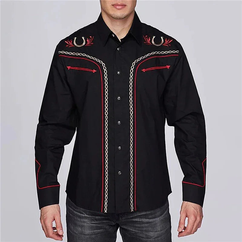 Wild Man Long Sleeve Western Shirts With Pearl Snaps