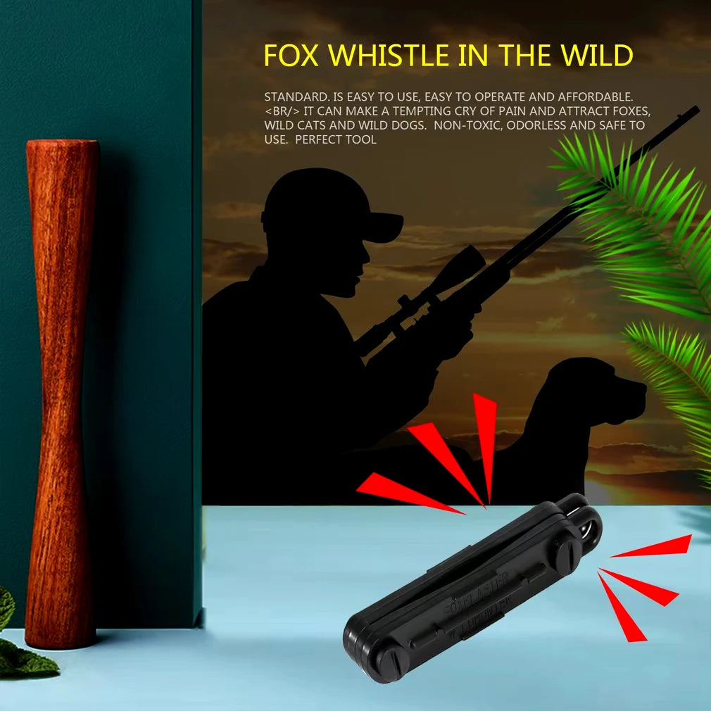 Outdoor Fox Down Fox Blaster Call Black Whistle Predator Hunting Lamping Calling Rabbit Game Caller Animial