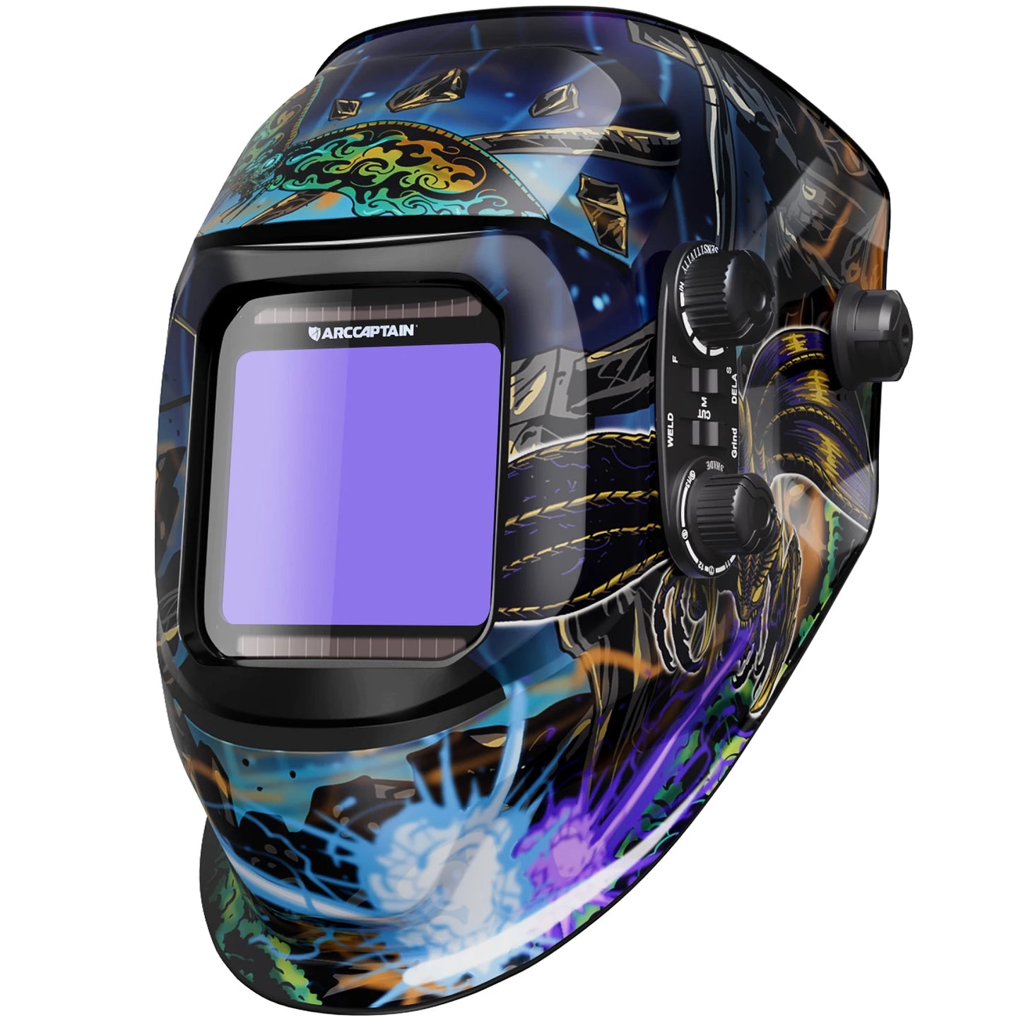 ARCCAPTAIN Welding Helmet Auto Darkening Welding Mask 4 Sensors Solar Cell Powered For TIG MIG ARC Welder