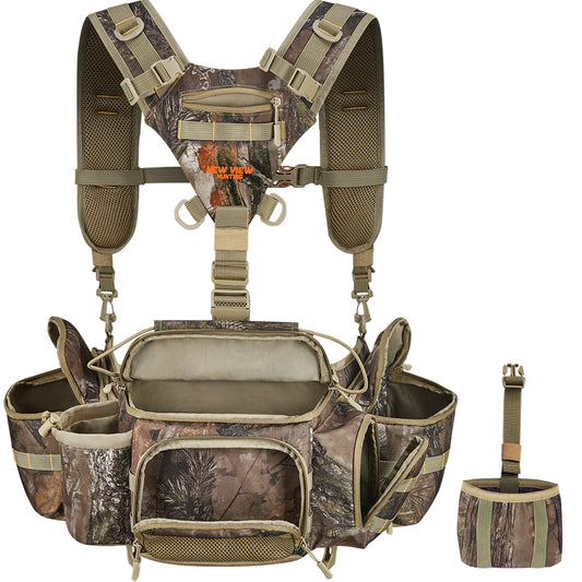 NEW VIEW Hunting Fanny Waist Pack for Men, Camo Waist Pack for Hunter, Fanny Hunting Pack with Rifle Holder