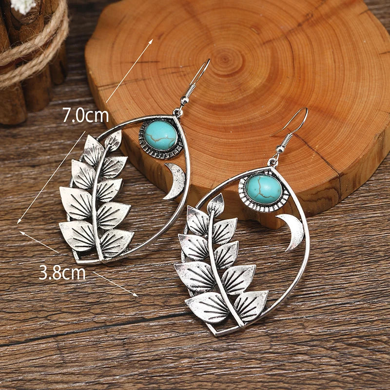 American Bohemian Leaf Earrings
