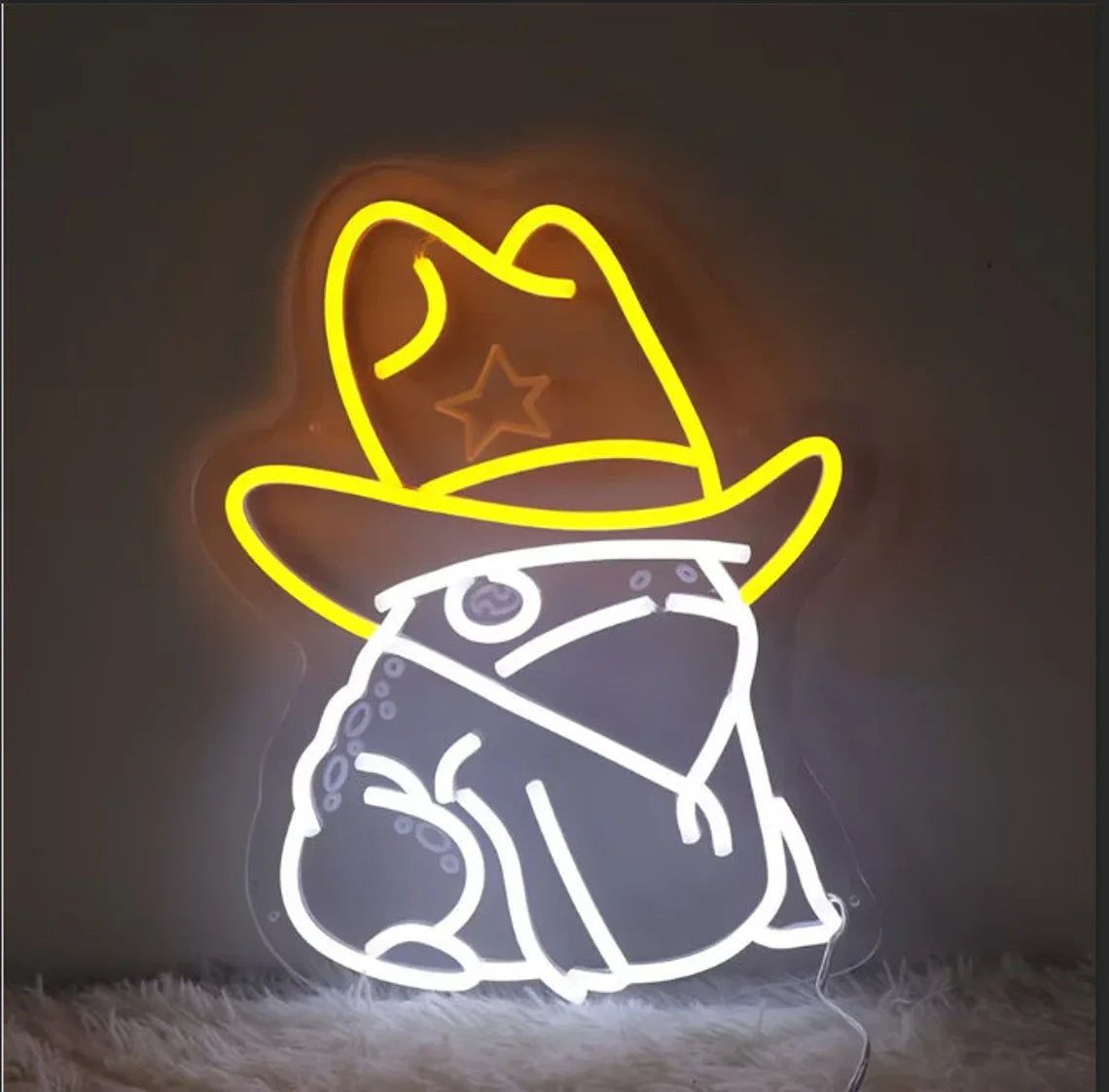 Cowboy Frog Neon Sign