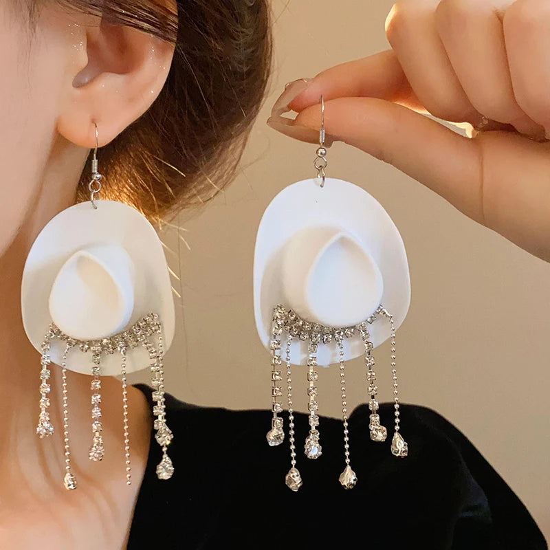 Cowboy Hat Earrings Western Style