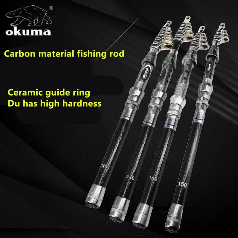 OKUMA New Carbon Telescopic Rock Rods