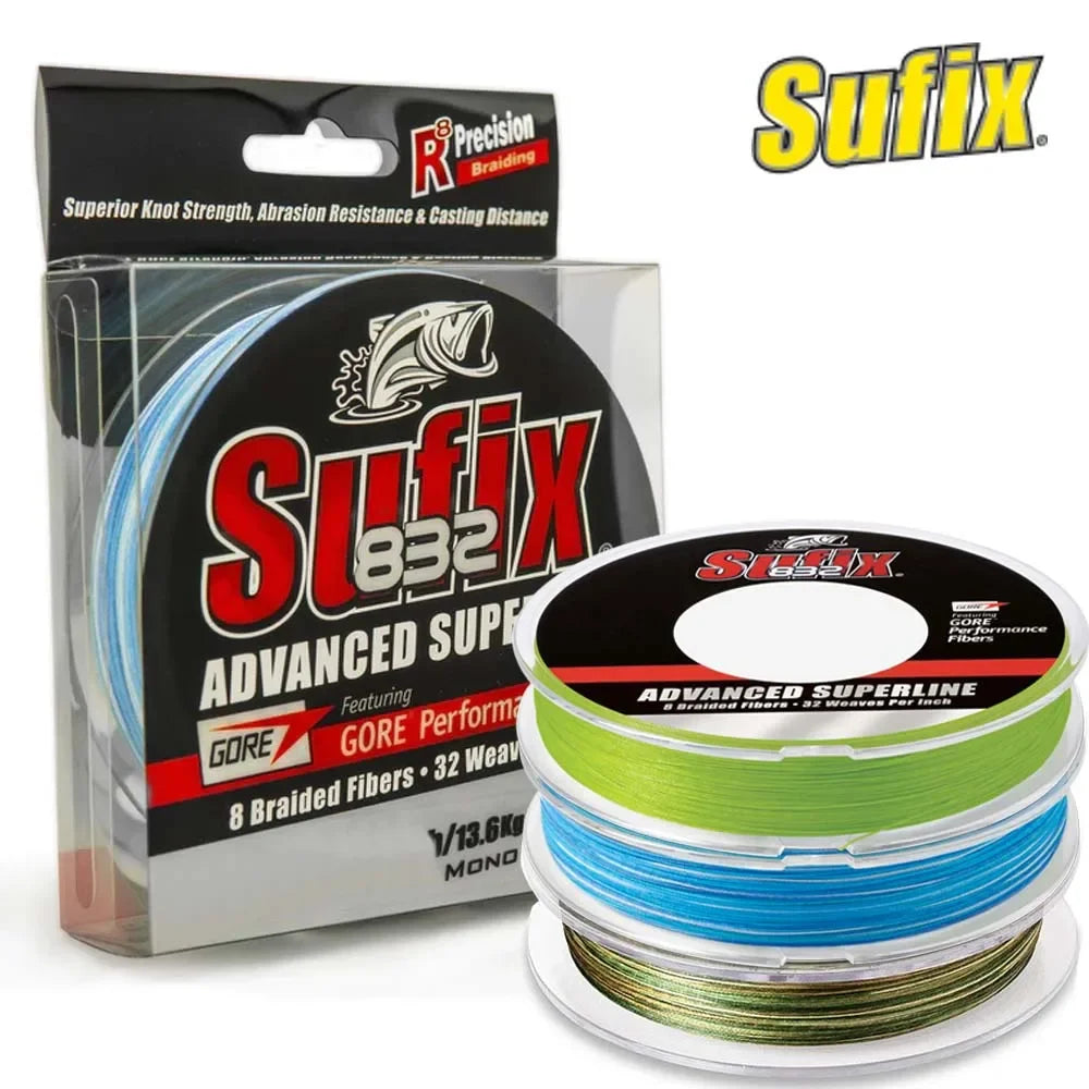 Sufix 832 Braided 8X braid Fishing Line 120M/250M