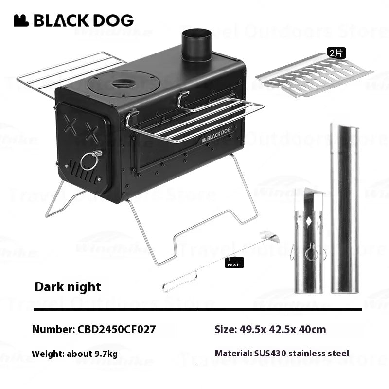 Naturehike BLACKDOG Wood Stove SUS 430 Stainless Steel