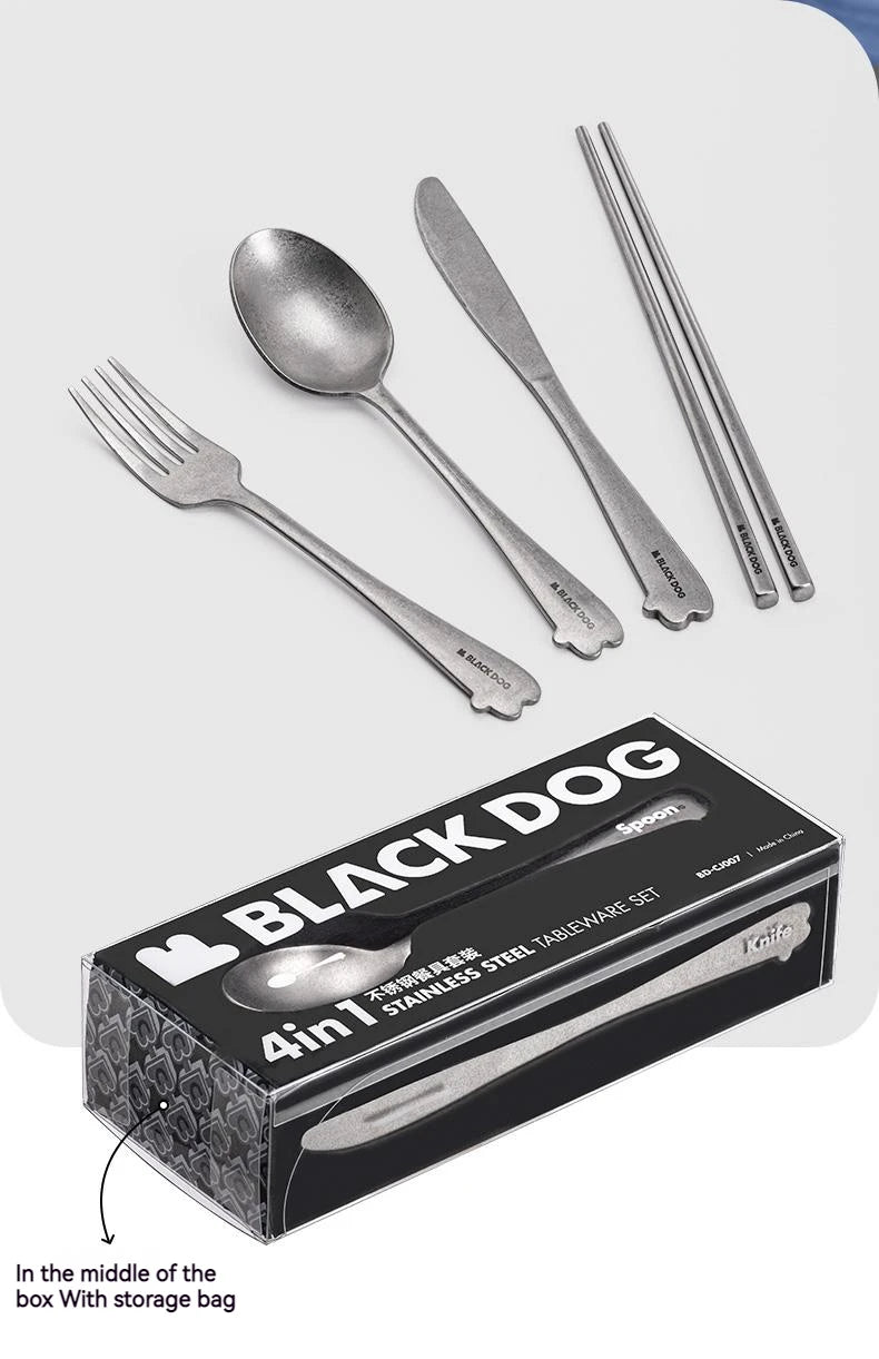 Naturehike Blackdog Tableware Set Stainless Steel Cutlery