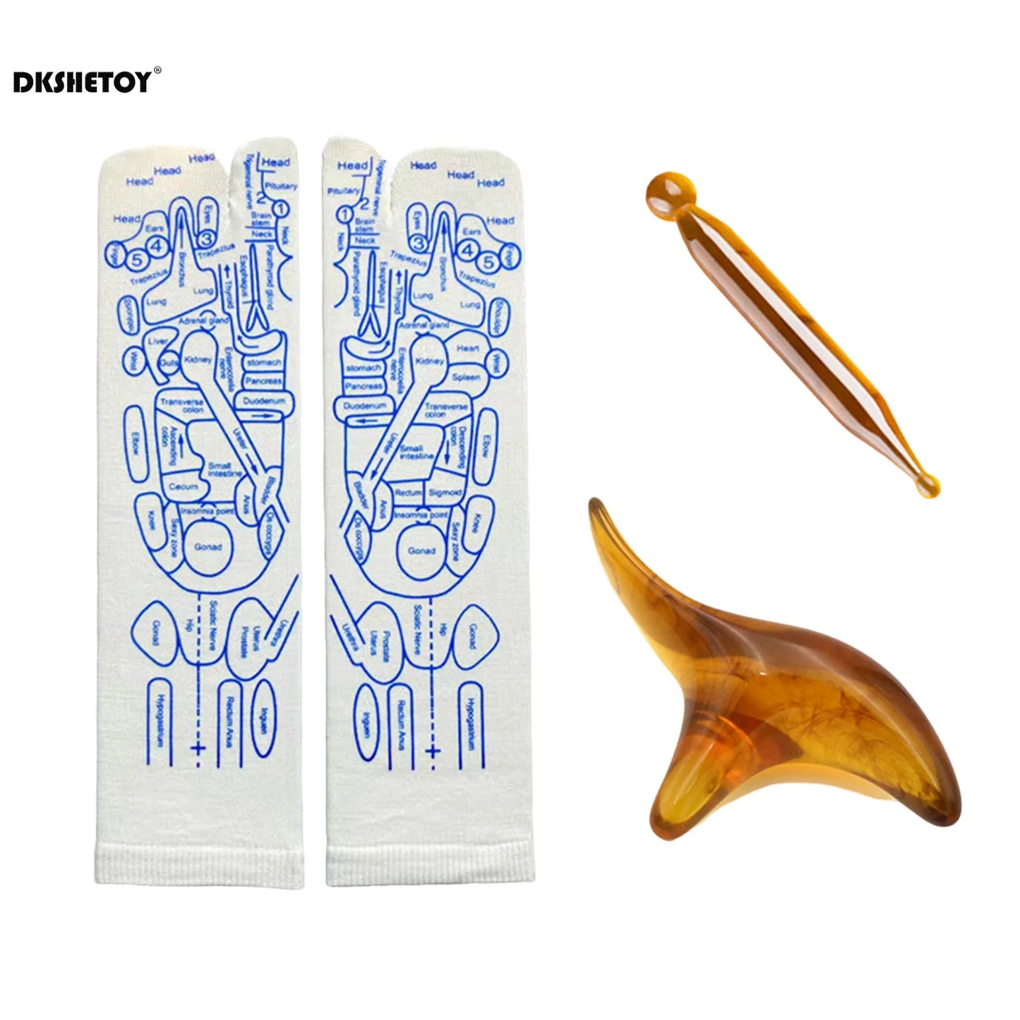 1 set Foot Massage Acupuncture Point Socks Muscle Relaxation Massager Relieve Tired Feet Socks Reflexology Sock Foot Point Tool