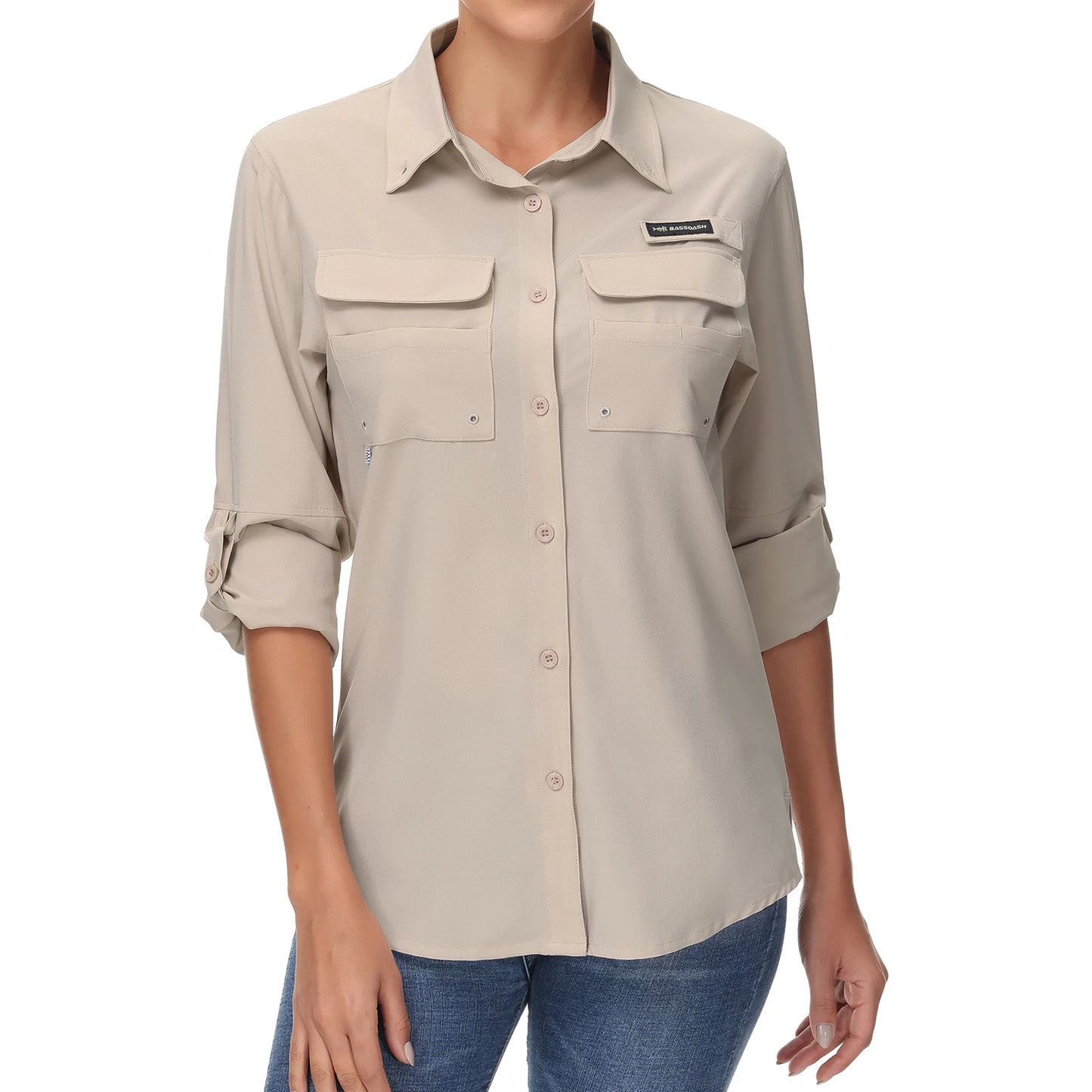 BASSDASH Women's Safari Long Sleeve Fishing Shirts UPF 50