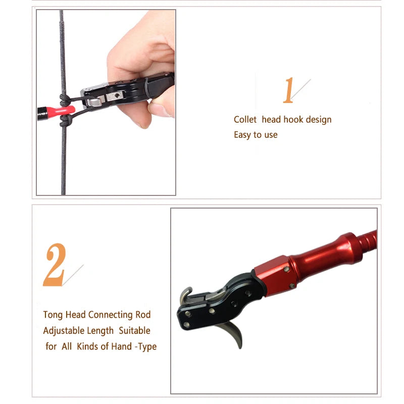 1pc 3 Color Hunting Archery Caliper Release Aid Compound Bow Archery Bow Release 360 Rotating Caliper Shooting Practice