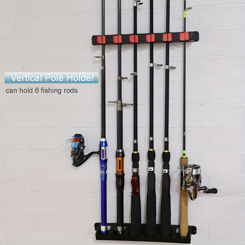 Wall mount fishing rods rack