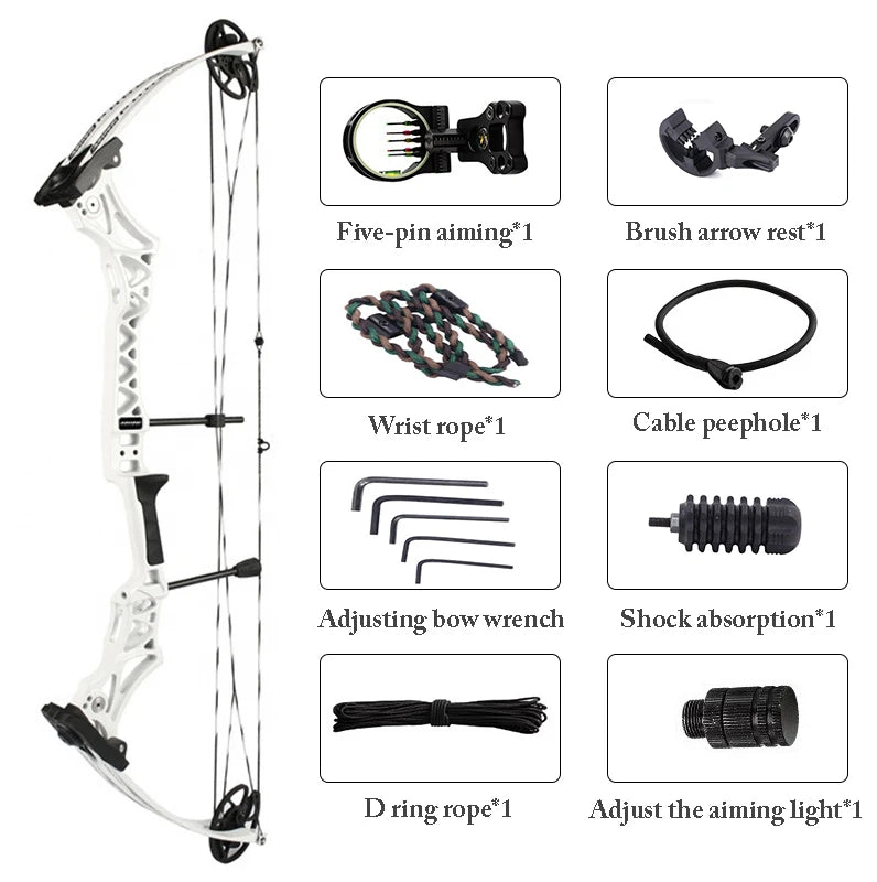 JUNXING M108 Compound Bow 30-55lbs Hunting Fishing Competition Compound Bow Archery